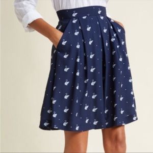 🆕Louche Modcloth Upbeat and‎ Empowered Swan Skirt